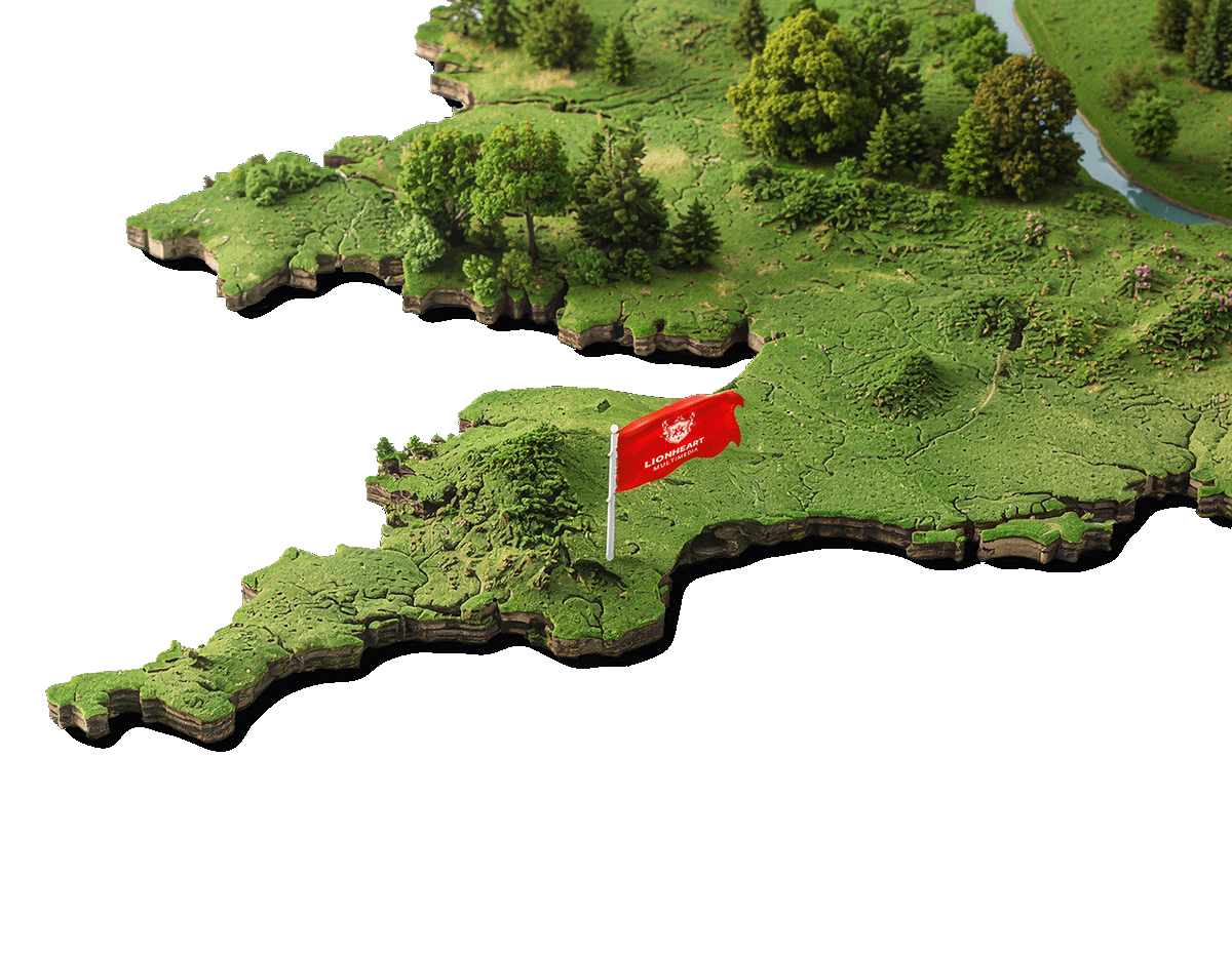 Map of South West England showing Devon, Cornwall, Somerset and Dorset